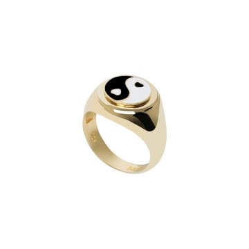 Wilhelmina Garcia Black Yin Yang Ring