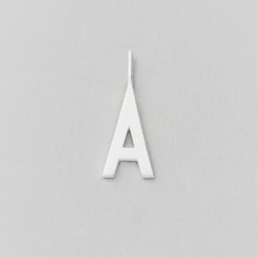 Design Letters 16mm Matt Silver Archetype Initial Charm In Metallic