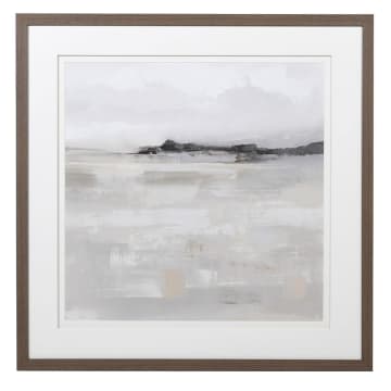 Just So Interiors - Misty Water Landscape Picture in Mid-Oak Effect Frame