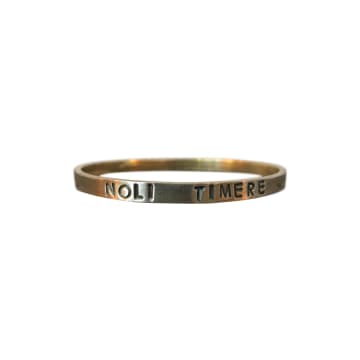 Window Dressing The Soul Oxidised Gold Plated Silver Bangle Noli Timere