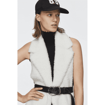Dorothee Schumacher Curly Mix Scarf Vest In White