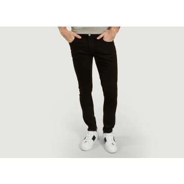 Shop Nudie Jeans Black Tight Terry Tinted Jeans