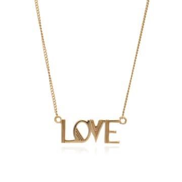 Rachel Jackson Gold Art Deco Love Necklace