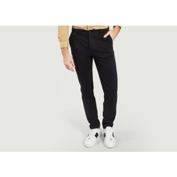 Cuisse De Grenouille Dark Navy Classic Chino Trousers In Blue