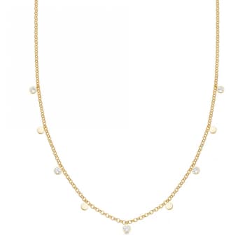Astley Clarke Moonstone Droplet Necklace In Gold