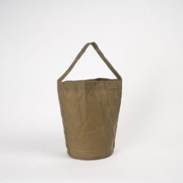 Kate Sheridan Sand Waxed Bucket Bag In Neutrals