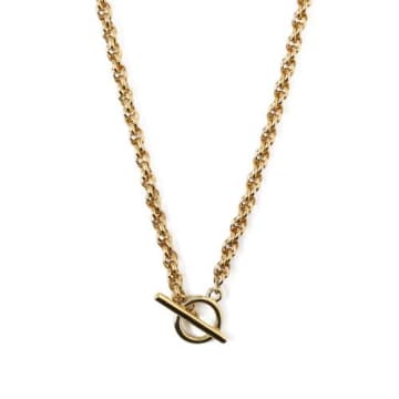Orelia Rope Chain T Bar Necklace In Metallic