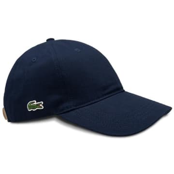 Lacoste Navy Rk 4709 Embroidered Cotton Cap In Blue