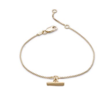 Rachel Jackson Mini T Bar Bracelet In Gold