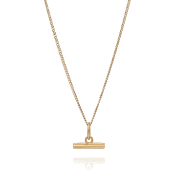 Rachel Jackson Mini T Bar Necklace In Gold