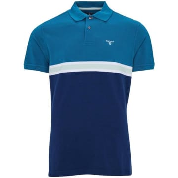 Barbour Block Colour Polo Shirt Lyons Blue