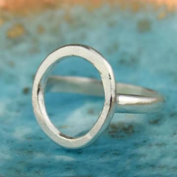 Alison Moore Silver Organic Ring In Metallic