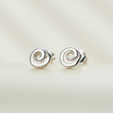 Posh Totty Designs Sterling Silver Mini Loop Stud Earrings In Metallic