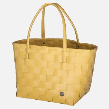 Handed By Paris Basket Carrier Shopper Bag Eco Friendly In Mustard