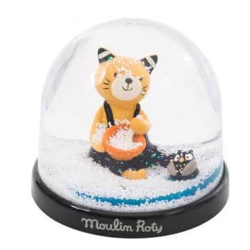 Moulin Roty Les Moustaches Cat Snow Globe