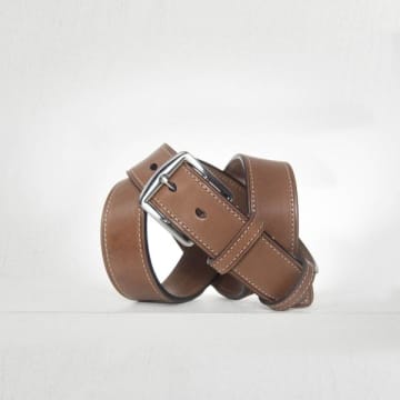 Anderson's Classic Leather Bridle Stitched Belt Tan 3 5 Cm In Neutrals