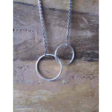 Collardmanson 925 Silver Hoop Necklace In Metallic