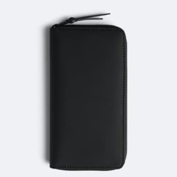 Rains Classic Zipped Wallet In Black