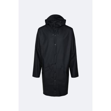 Rains Black Long Jacket 12020