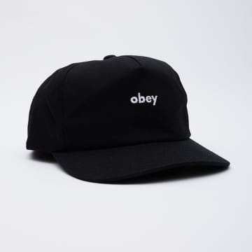 Shop Obey Lowercase Snapback Cap Black