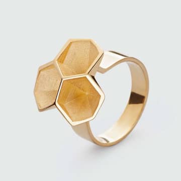 Radian Jewellery Calyx Ring | Brass | Gold