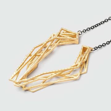 Radian Jewellery Solitaire Necklace | Steel | Gold