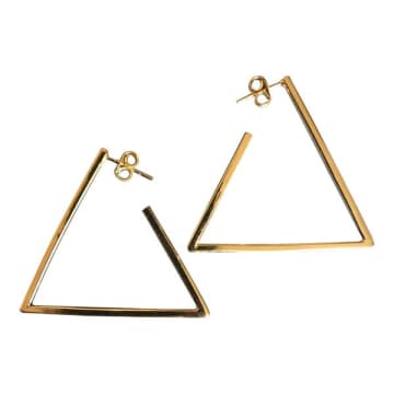 Window Dressing The Soul Gold Plated Silver Triangular Earrings