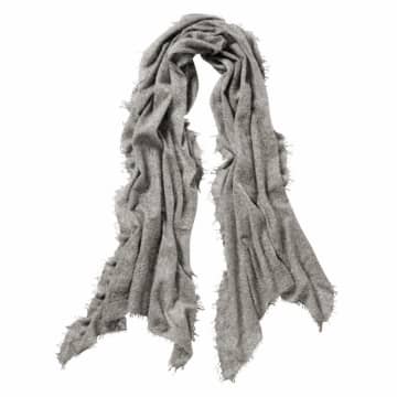 Pur Schoen Hand Felted Cashmere Soft Scarf Grey + Gift In Grey/grey