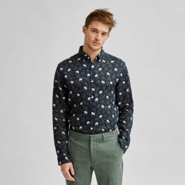 Selected Homme Selected Man Flower Linen Shirt