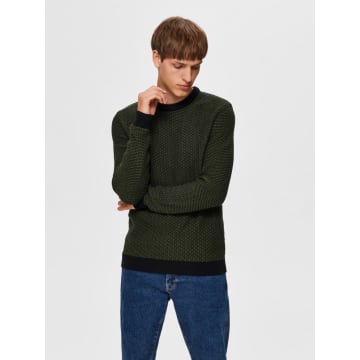 Selected Homme Selected Man Jumper Green And Black For Men