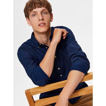Selected Homme Selected Man Shirt Blue Reasons