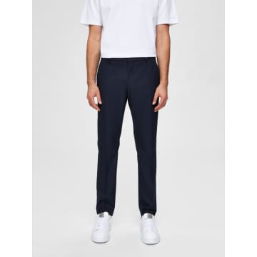 Selected Homme Selected Navy Costume Pants In Blue