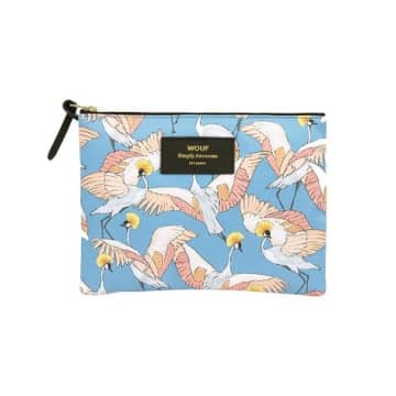 Woouf Wouf Pouch Wide Patterns Herons
