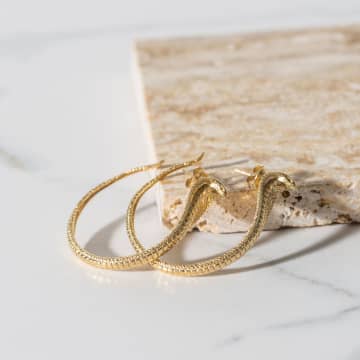 Zoe And Morgan Gold Protect Me Hoop Earring