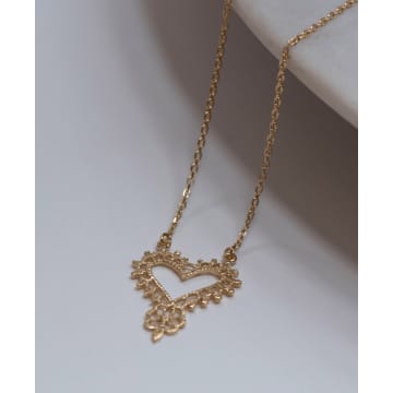 Zoe And Morgan Gold Heart Necklace