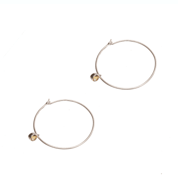 Aarven Lakshmi Hoop Earrings Silver In Metallic