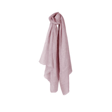 Indi And Cold Coloured Linen Scarf In Lilca