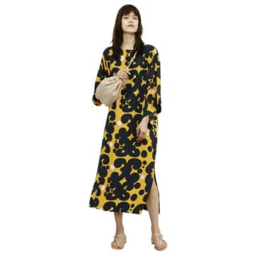 Marimekko Dress With Soft Sleeves Saara Full Keidas In Yellow
