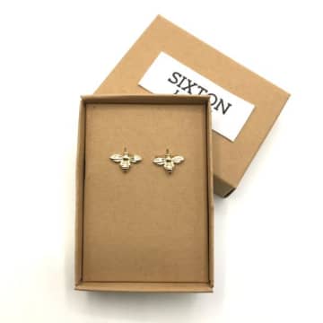 Sixton London Tiny Bee Earrings