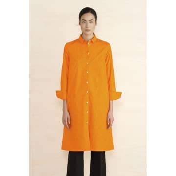 Marimekko Blessed Dress Dress Orange And Yellow With Belt