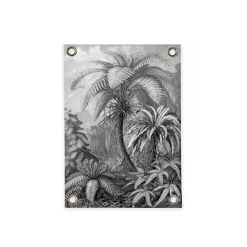 Villa Madelief Garden poster Jungle noir et blanc (50x70cm) Tissu