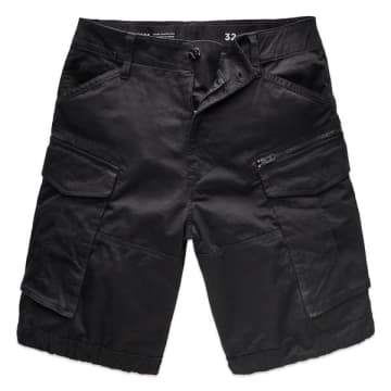 Shop G-star Raw Rovic Zip Relaxed Cargo Shorts Black