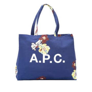 Shop Apc Dark Navy Diane Cloth Bag In Blue
