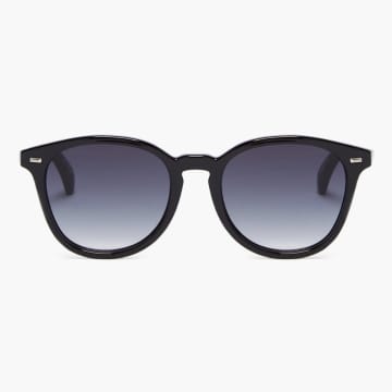 Le Specs Bandwagon Round Sunglasses In Black