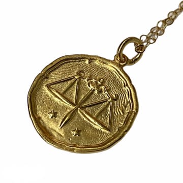 Gracie Collins Libra Gold Necklace Star Sign