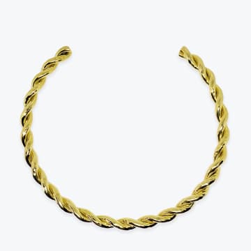 Bcoqui Twist Ring Choker In Gold