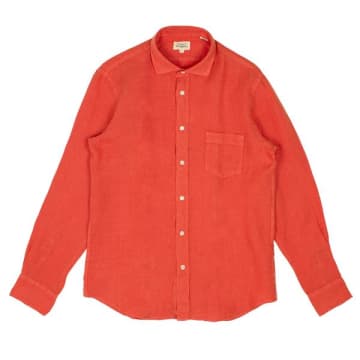 Hartford Paul Pat Linen Shirt Red