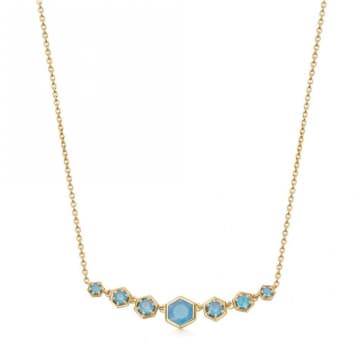 Astley Clarke Deco Blue Agate Detail Necklace