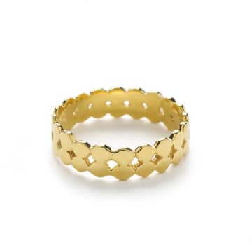 Just Praniti Double Layer Ring Gold