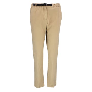 White Sand Camel Angelina Pants In White
